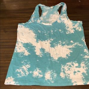 Blue and white tank top